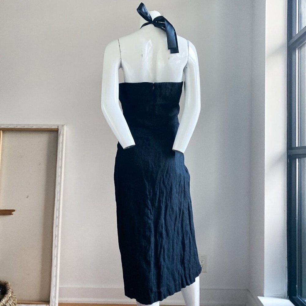NWT Vintage Teenflo Black Wool Lurex Chiffon Sequin Classic Black Dress… - Picture 6 of 8